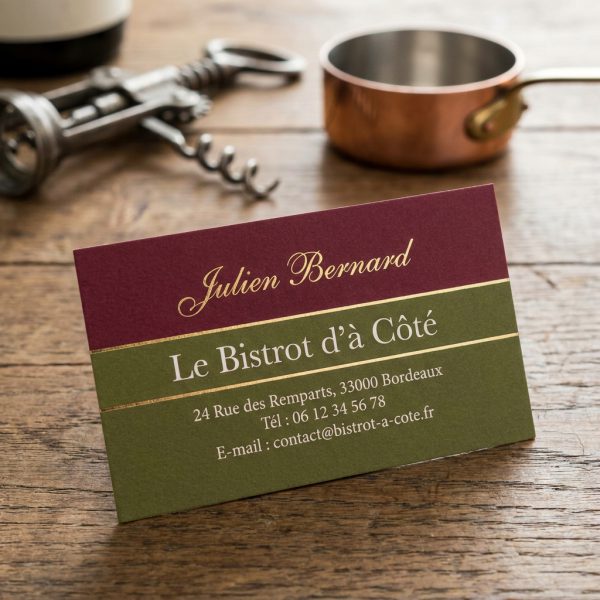 Carte de visite — Restauration