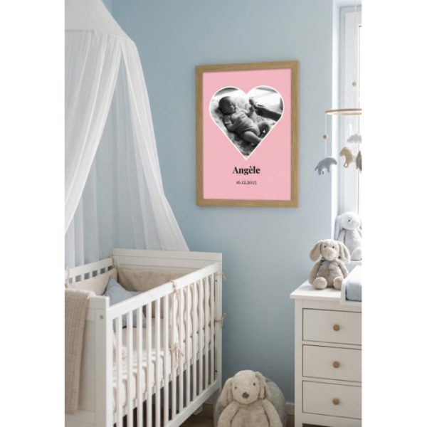 Affiche Cœur amour (naissance)