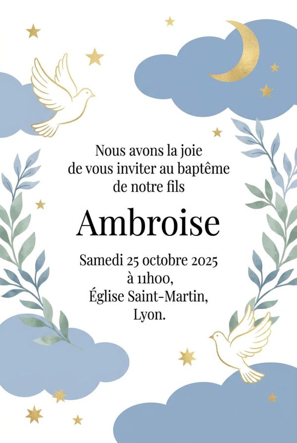 Faire-part de baptême
