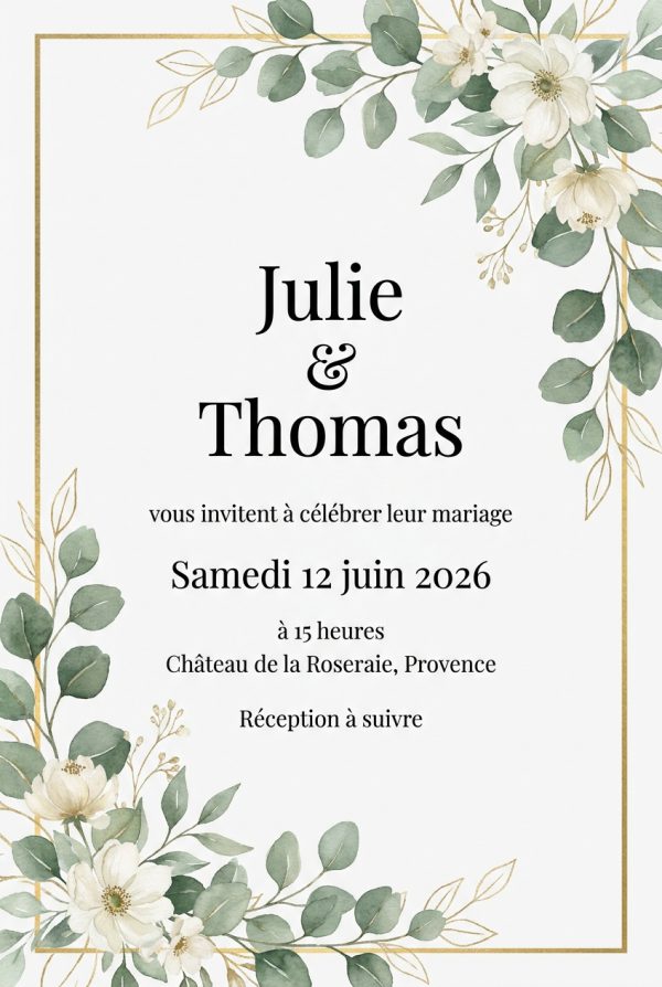 Faire-part de mariage